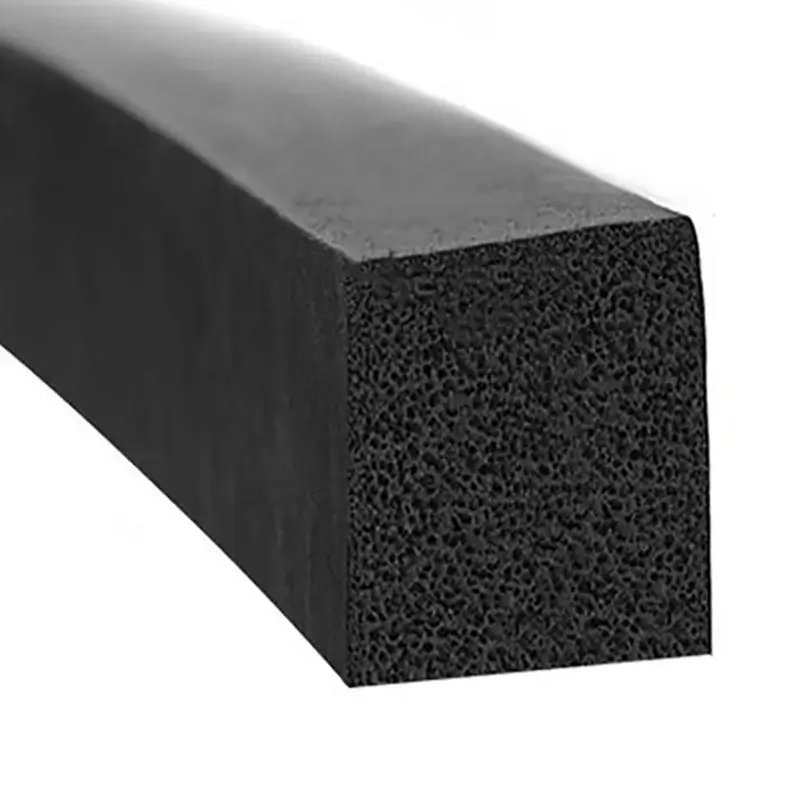 Perfil de Borracha Esponjosa Quadrado 25x25mm para Vedação de Portas de Veículos - Imagem 2