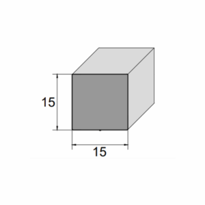 Perfil de Borracha Esponjosa Quadrado 15x15mm para Vedação de Janelas