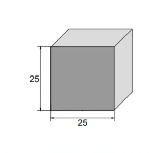 Perfil de Borracha Esponjosa Quadrado 25x25mm para Vedação de Portas de Veículos