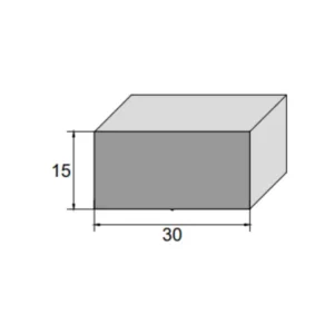 Perfil de Borracha Esponjosa Retangular 30x15mm para Vedação de Janelas de Alumínio