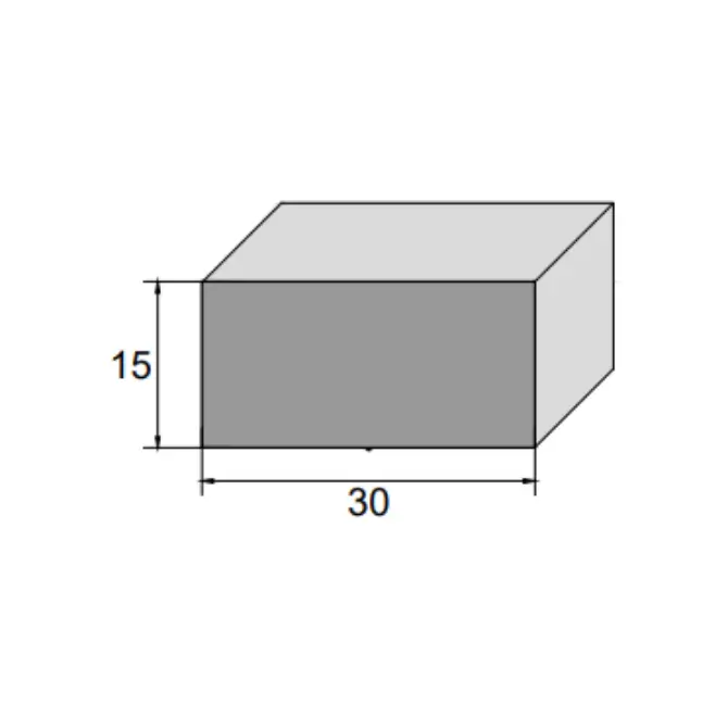 Perfil de Borracha Esponjosa Retangular 30x15mm para Vedação de Janelas de Alumínio