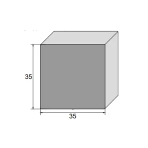 Perfil de Borracha Esponjosa Quadrado 35x35mm para Isolamento Térmico