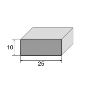 Perfil de Borracha Esponjosa Retangular 25x10mm para Vedação de Equipamentos
