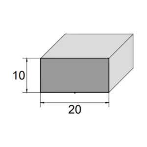 Perfil de Borracha Esponjosa Retangular 20x10mm para Vedação de Máquinas de Lavar