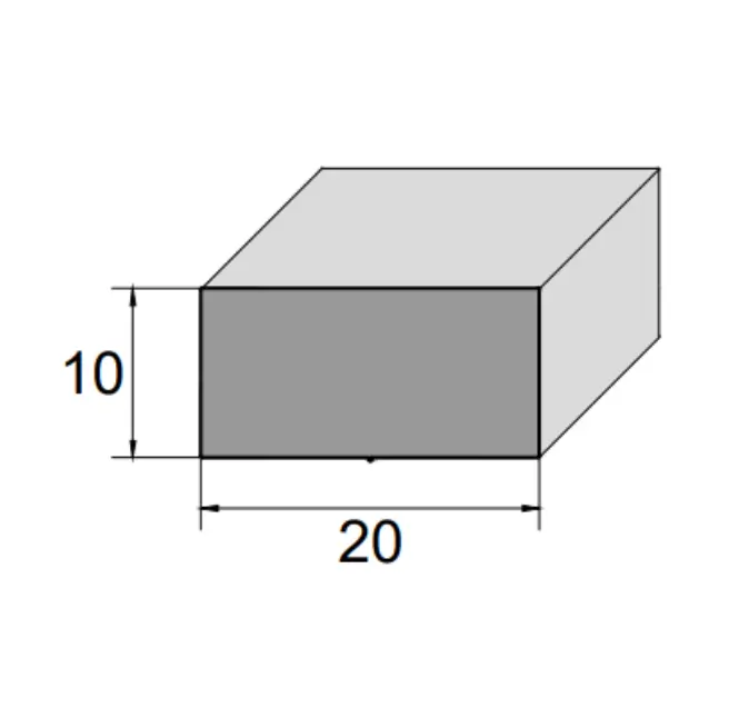 Perfil de Borracha Esponjosa Retangular 20x10mm para Vedação de Máquinas de Lavar