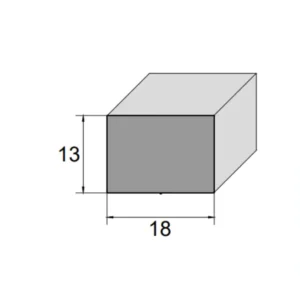 Perfil de Borracha Esponjosa Retangular 18x13mm para Isolamento Acústico em Estúdios