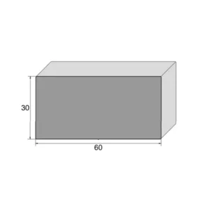 Perfil de Borracha Esponjosa Retangular 60x30mm para Vedação de Portas de Galpões