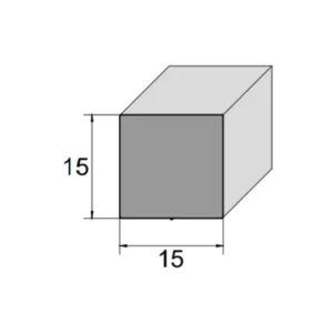 Perfil de Borracha Esponjosa Quadrado 15x15mm para Vedação de Portas de Micro-ondas