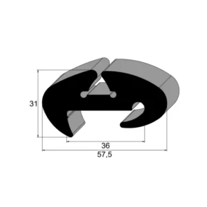 Perfil de Borracha para Vedação de Cabine de Máquina Agrícola
