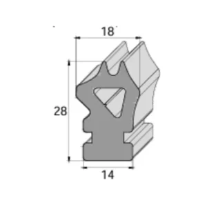 Perfil para Vedação de Portas de Ônibus