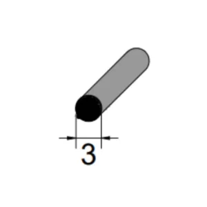 Cordão de Borracha NBR 70 Sh A IBC 3029 para Vedação Industrial
