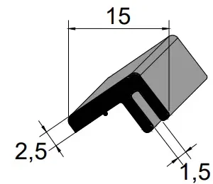 Perfil Especial de Borracha EPDM 70 Sh A IBC 3678 for Vedação Industrial