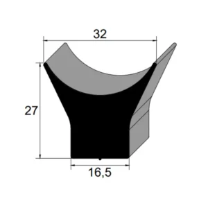 Perfil Especial de Borracha EPDM 80 Sh A IBC 3679 para Vedação Industrial