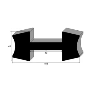 Perfil Especial de Borracha EPDM 70 Sh A IBC 3709 para Vedação Industrial