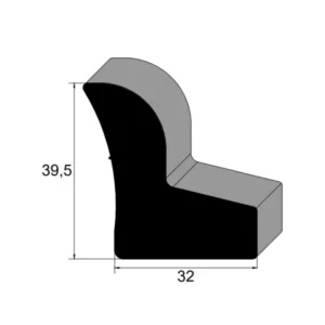 Perfil Especial de Borracha EPDM 70 Sh A IBC 3404 para Vedação Industrial