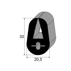 Perfil Especial de Borracha EPDM 70 Sh A IBC 3470 para Vedação Industrial