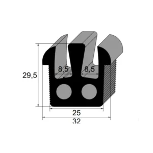 Perfil Especial de Borracha EPDM 70 Sh A IBC 3478 para Vedação Industrial