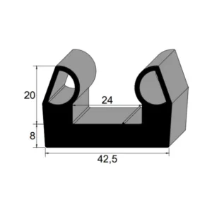 Perfil Especial de Borracha EPDM 65 Sh A IBC 3495 para Vedação Industrial