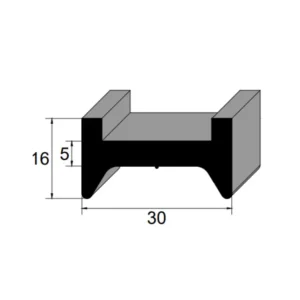 Perfil Especial de Borracha EPDM 65 Sh A IBC 3191 para Vedação Industrial