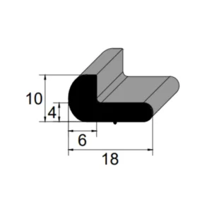 Perfil Especial de Borracha EPDM 70 Sh A IBC 3567 para Vedação Industrial