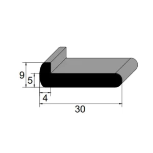 Perfil Especial de Borracha EPDM 70 Sh A IBC 3568 para Vedação Industrial