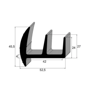 Perfil Especial de Borracha EPDM 70 Sh A IBC 3275 para Vedação Industrial