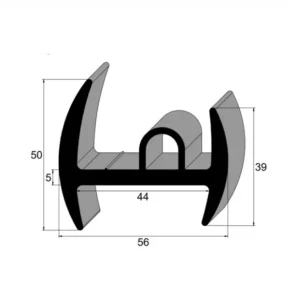 Perfil Especial de Borracha EPDM 70 Sh A IBC 3306 para Caixa Rancho