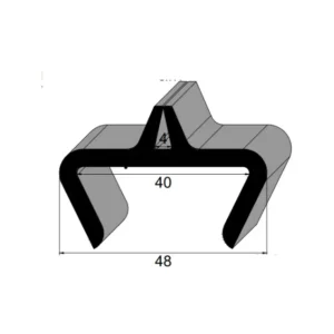 Perfil Especial de Borracha EPDM 80 Sh A IBC 3702 para Vedação Industrial