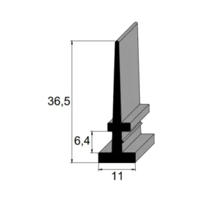 Perfil Especial de Borracha EPDM 75 Sh A IBC 3564 para Vedação Industrial