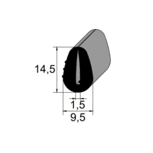 Perfil de acabamento IBC 5070 SBR 70 Sh A