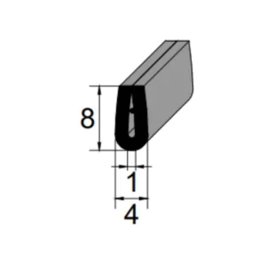 Perfil de acabamento IBC 5002 SBR 70 Sh A