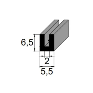 Perfil de acabamento IBC 5042 SBR 70 Sh A