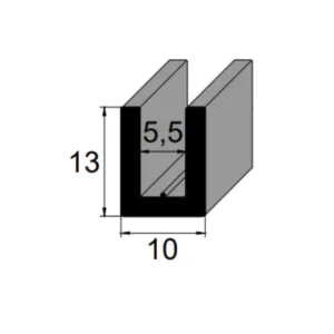 Perfil de acabamento IBC 5040 SDN 65 Sh A