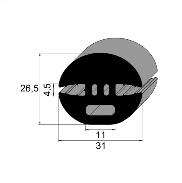 Guarnição IBC 8023 EPDM 65 Sh A