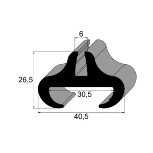Guarnição IBC 8069 SBR 70 Sh A para vedação cabine máquina agrícola/ônibus