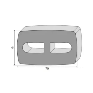 Perfil de borracha IBC 1673 SBR 25 Sh A para vedação