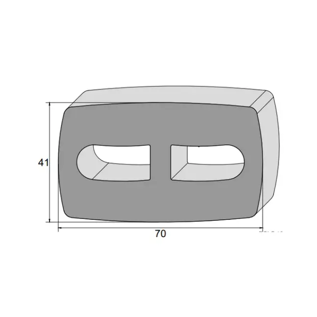 Perfil de borracha IBC 1673 SBR 25 Sh A para vedação